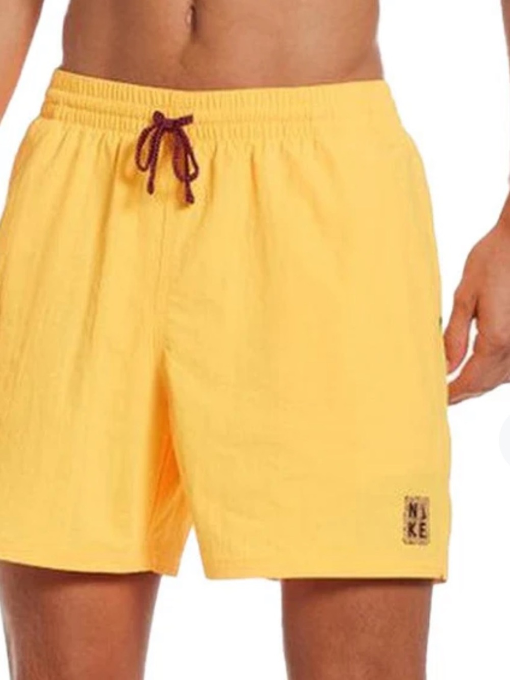 Nike Solid Icon Neon Orange Volley Swim Trunks Shorts Men’s XL 5 inch